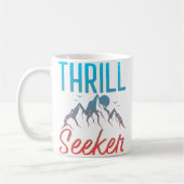 Thrill Seeker Mountain Climbing Hiking コーヒーマグカップ (左)