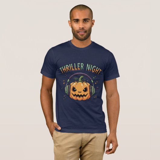 Thriller Night Pumpkin Halloween Tシャツ (正面フル)
