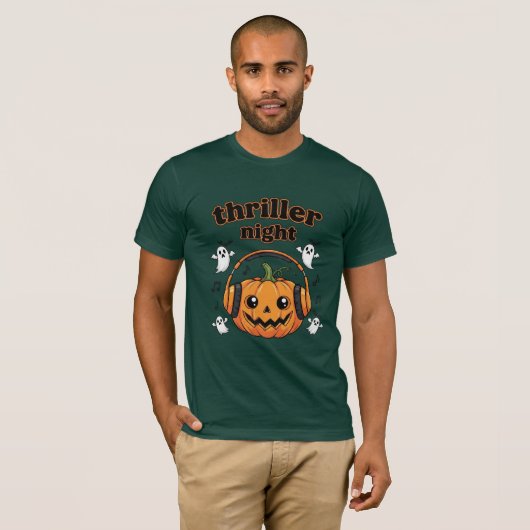 Thriller Night Pumpkin Halloween Tシャツ (正面フル)