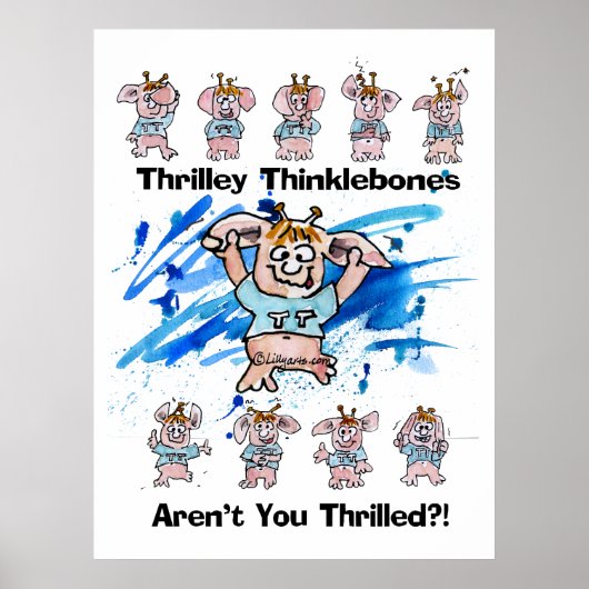 Thrilley Thinklebonesポスタープリント ポスター (正面)