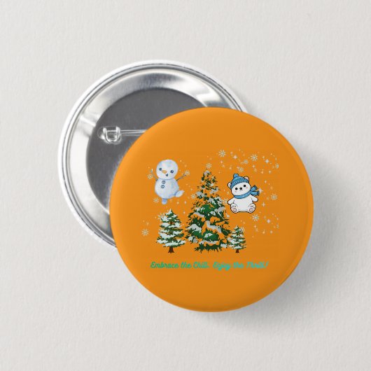 Thrilling winter orange 缶バッジ (正面&裏面)