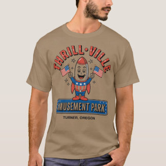 Thrillville USA ターナー、オレゴン州 レトロ 1980年代 Tシャツ