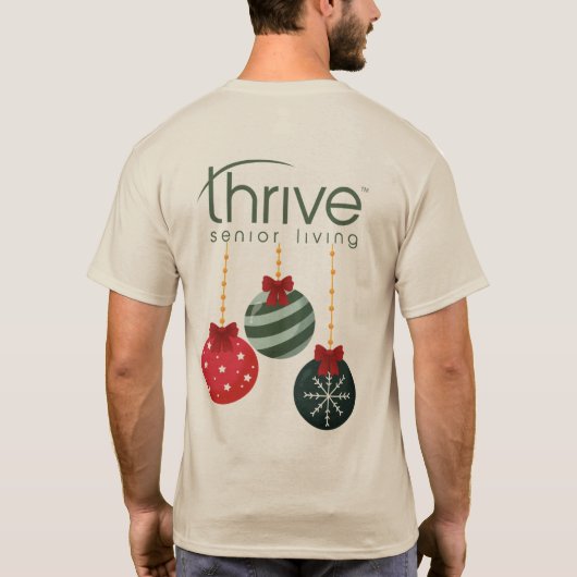 Thrive クリスマス オーナメント Tシャツ (裏面)