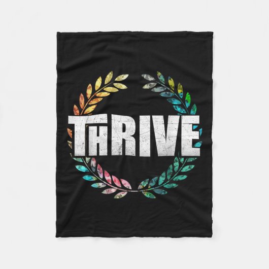 Thrive フリースブランケット (正面)