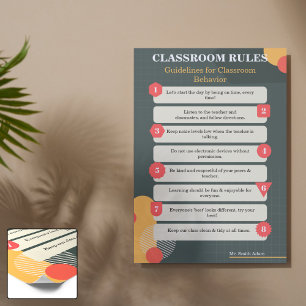 Thrive & 学: Classroom Rulesポスター（編集可能） ポスター