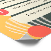 Thrive & 学: Classroom Rulesポスター（編集可能） ポスター (角)