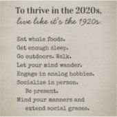 Thrive in the 2020s Advice Vinyl シール (正面)