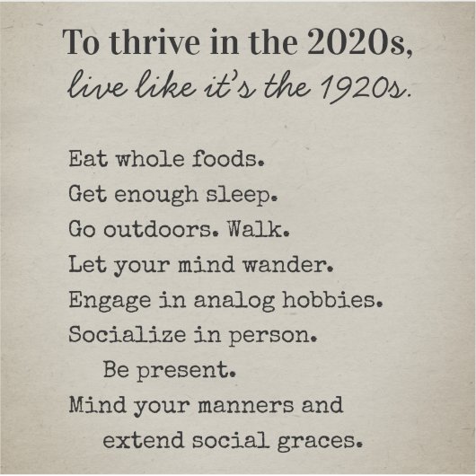 Thrive in the 2020s Advice Vinyl シール (正面)