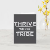 Thrive With Your Tribe Shirt Gift カード (黄色い花)