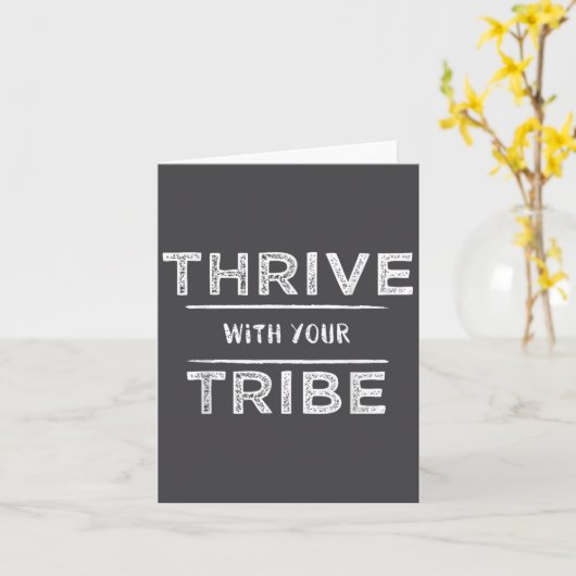 Thrive With Your Tribe Shirt Gift カード (黄色い花)