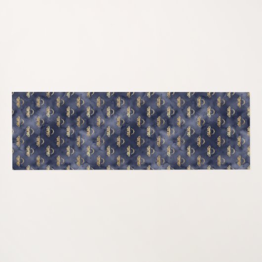 Throat Chakra Yoga Mat | Blue Lotus Alignment ヨガマット (裏面(横))