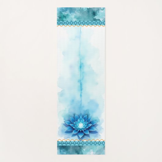 Throat Chakra Yoga Mat | Blue Lotus Alignment ヨガマット (正面)