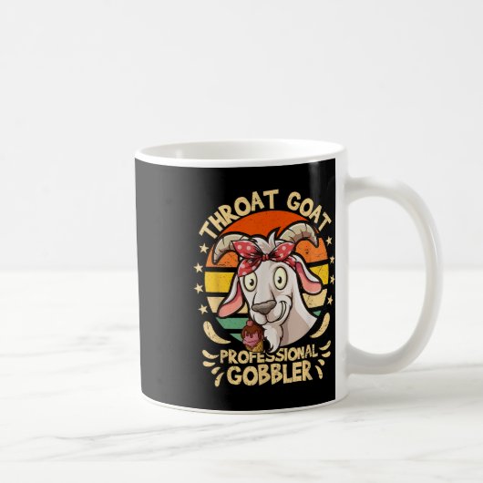 Throat Goat Retro Inappropriate Adult Humor Funny  コーヒーマグカップ (右)