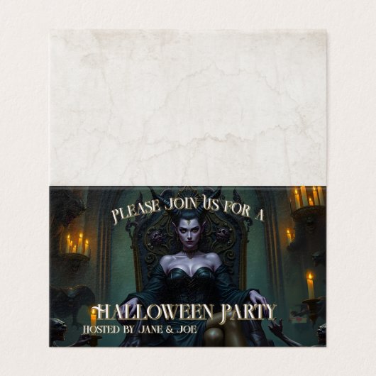 Throned Demon Queen in Candlelight - Invitation (外部フラット)