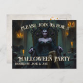 Throned Demon Queen in Candlelight - Invitation シーズンポストカード (正面/裏面)