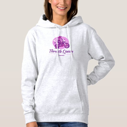 Throttle Queen Women’s Hoodie パーカ (正面)