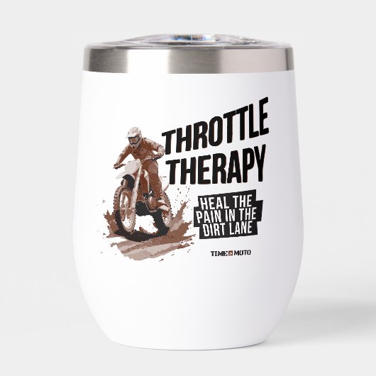 Throttle Therapy Dirt Bike Tumbler (正面)