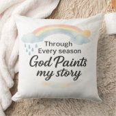Through Every Season – God Paints My Story  クッション (ブランケット)