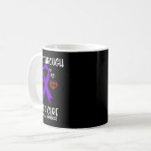 Through Find A Cure線維筋痛認識度リボン コーヒーマグカップ (正面左)