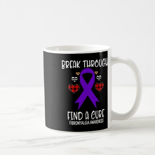 Through Find A Cure線維筋痛認識度リボン コーヒーマグカップ (右)