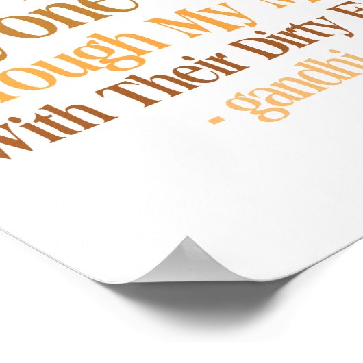 Through My Mind Quote Gandhi ポスター (角)