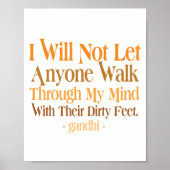 Through My Mind Quote Gandhi ポスター (正面)