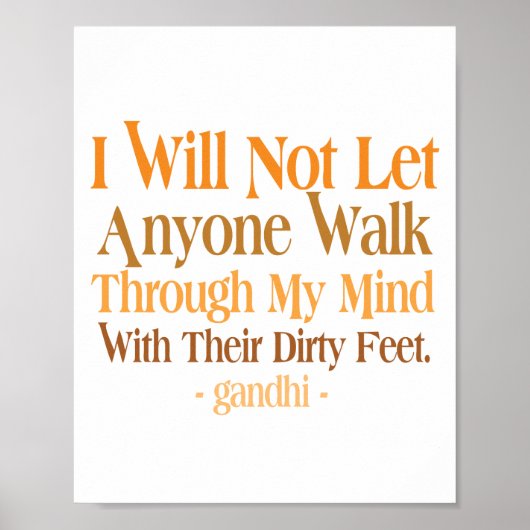 Through My Mind Quote Gandhi ポスター (正面)