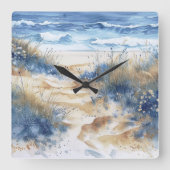 Through the Dunes Seascape スクエア壁時計 (正面)