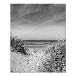 Through the Dunes to the Sea, Holkham Monochrome フォトプリント