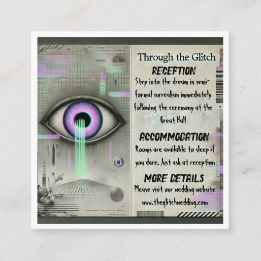👁️ 「Through the Glitch」Weirdcoreエンクロージャカード エンクロージャーカード (正面)
