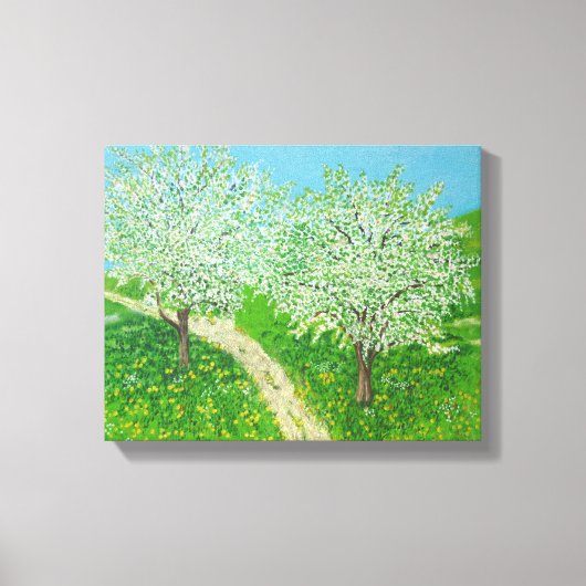 Through The Meadow - Fromオリジナル水彩画 キャンバスプリント (正面)