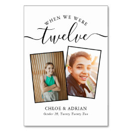 Through the Years Couples 結婚 Photo'sモダン Tabl テーブルナンバー