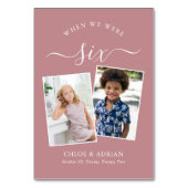 Through the Years Couples 結婚 Photo'sモダン Tabl テーブルナンバー (裏面)