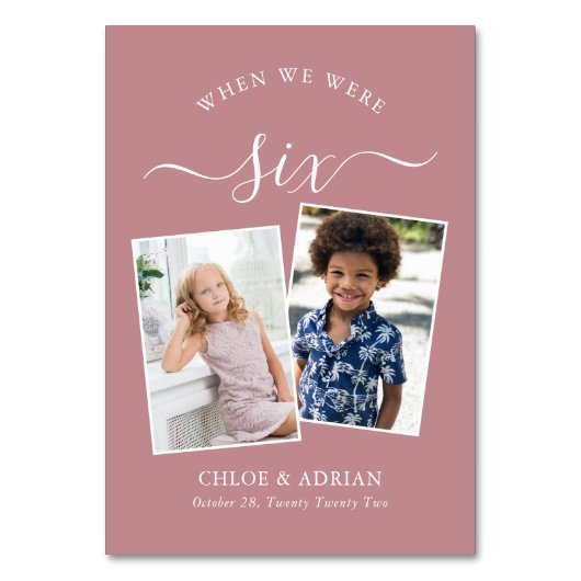 Through the Years Couples 結婚 Photo'sモダン Tabl テーブルナンバー (正面)