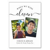 Through the Years Couples 結婚 Photo'sモダン Tabl テーブルナンバー (裏面)