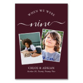 Through the Years Couples 結婚 Photo'sモダン Tabl テーブルナンバー (裏面)