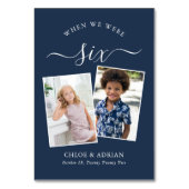 Through the Years Couples 結婚 Photo'sモダン Tabl テーブルナンバー (裏面)