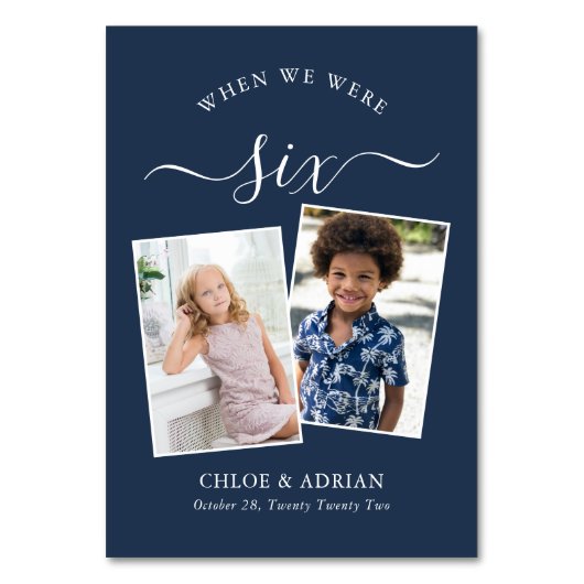 Through the Years Couples 結婚 Photo'sモダン Tabl テーブルナンバー (正面)