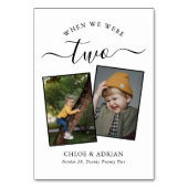 Through the Years Couples 結婚 Photo'sモダン Tabl テーブルナンバー (裏面)