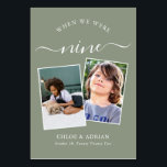 Through the Years Couples 結婚 Photo'sモダン Tabl テーブルナンバー<br><div class="desc">おもしろいを思い出し、結婚式のレセプションテーブル番号と一緒に持つエレガントと – これらのテーブル番号与えはシンプル、テーブル番号と同じ年齢の新郎新婦の写真を含むオプションを持つ新婦と新婦の名前/sと彼らの日付結婚。背景の色は白い文字とセージ緑色だが、これはあなたの好みに合わせて任意の色に変更することが結婚できる。</div>