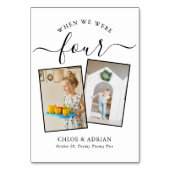 Through the Years Couples 結婚 Photo'sモダン Tabl テーブルナンバー (裏面)