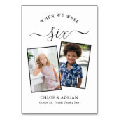 Through the Years Couples 結婚 Photo'sモダン Tabl テーブルナンバー (裏面)