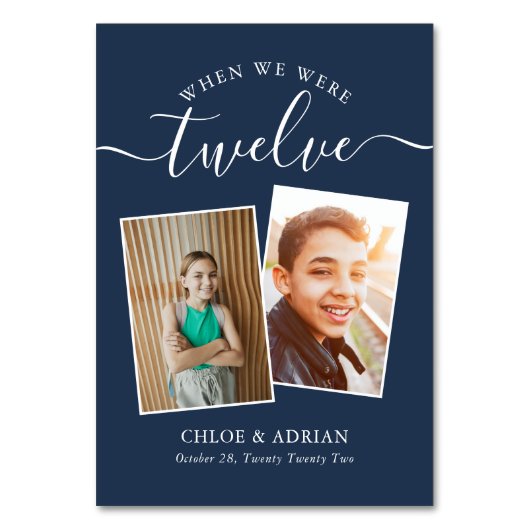 Through the Years Couples 結婚 Photo'sモダン Tabl テーブルナンバー (正面)