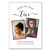 Through the Years Couples 結婚 Photo'sモダン Tabl テーブルナンバー (裏面)