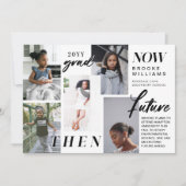 Through the Years - Now & Then Graduation 5 Photo 招待状 (正面)