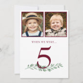 Through The Years Photos大事な行事表#シンボルや象徴 招待状 (正面)