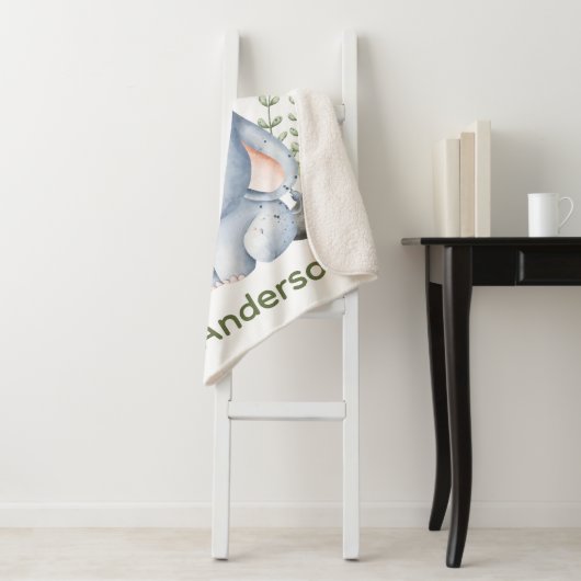 Throw baby elephant sherpa blanket for Baby シェルパブランケット (インサイチュ)