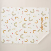 Throw baby rainbow sherpa blanket  シェルパブランケット (正面(横))
