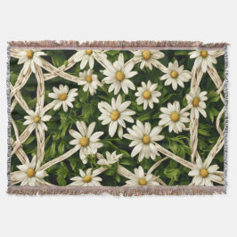 Throw Blanket  Eternal Blossom Wicker Weave Throw スローブランケット