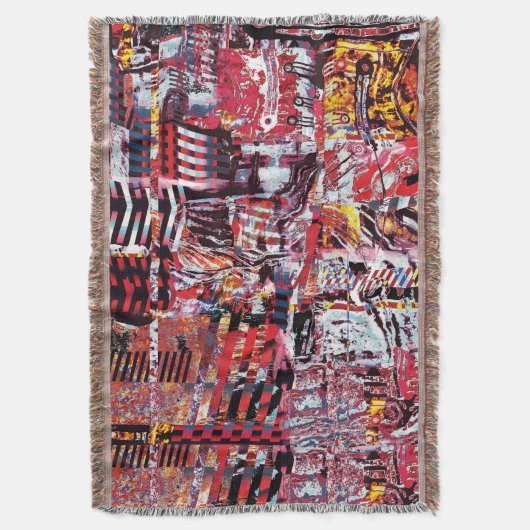 Throw Blanket – Fragmented Pulse スローブランケット (正面縦)